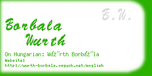 borbala wurth business card